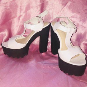 Bamboo Women's Chunky Platform Shoes